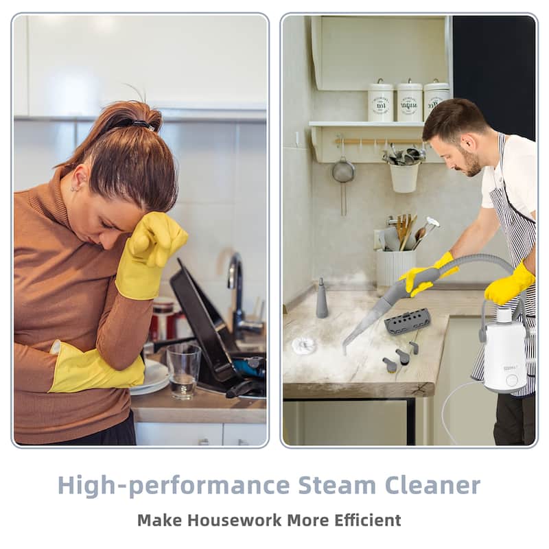 Costway 1000W Multifunction Portable Hand-held Steam Cleaner W/10 - 5.5'' x 5'' x 10''