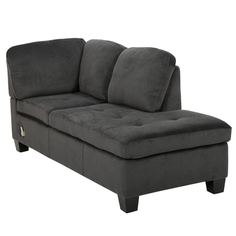 Charcoal Fabric Sofa, 102x71x36 inches, 171 lbs, Modern Design