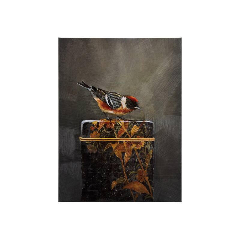 Graceful Poise III (Bay-Breasted Warbler)(30 x 40) Canvas Art Print - Small