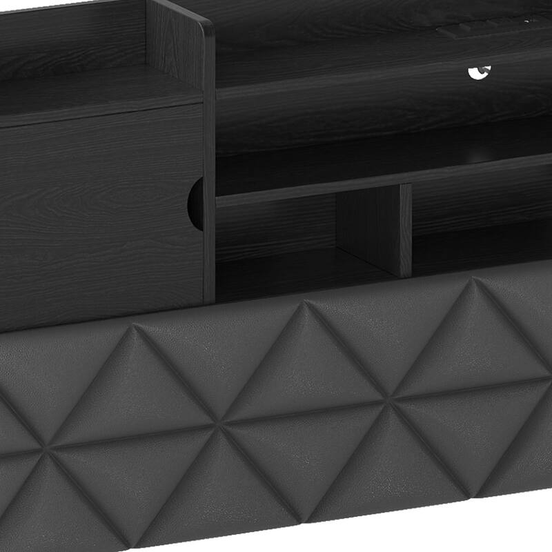 Velvet Upholstery Bed Frame With 4 Underbed Storage Drawer, LED Lights And Charging Station