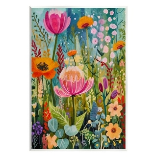 Stupell Whimsical Floral Garden Wall Plaque Art Design by LSR Design ...