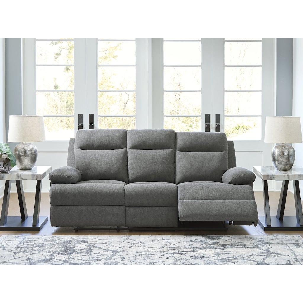 Signature Design by Ashley Yarrow Lane Reclining Sofa with Drop Down Table - 86"W x 40"D x 40"H