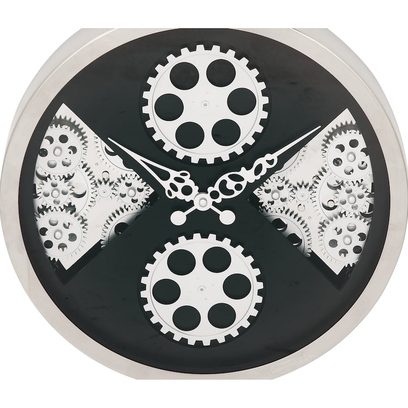 Trendy Stainless Steel Gear Wall Clock
