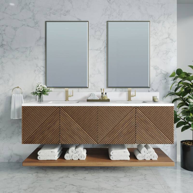 James Martin Vanities D200-V72-1WZ Marcello 72" Double Basin Wood