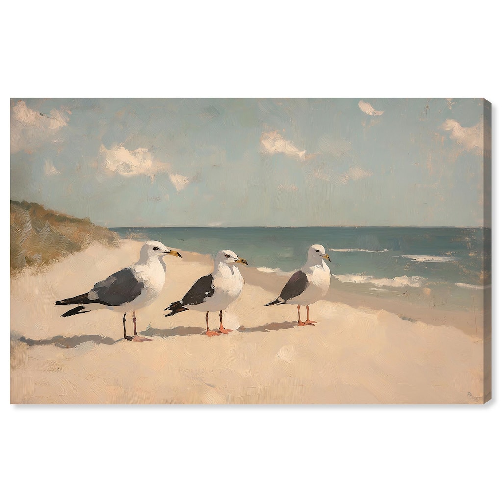 Seagulls at the Beach I Canvas by Art Remedy, Gallery Wrapped
