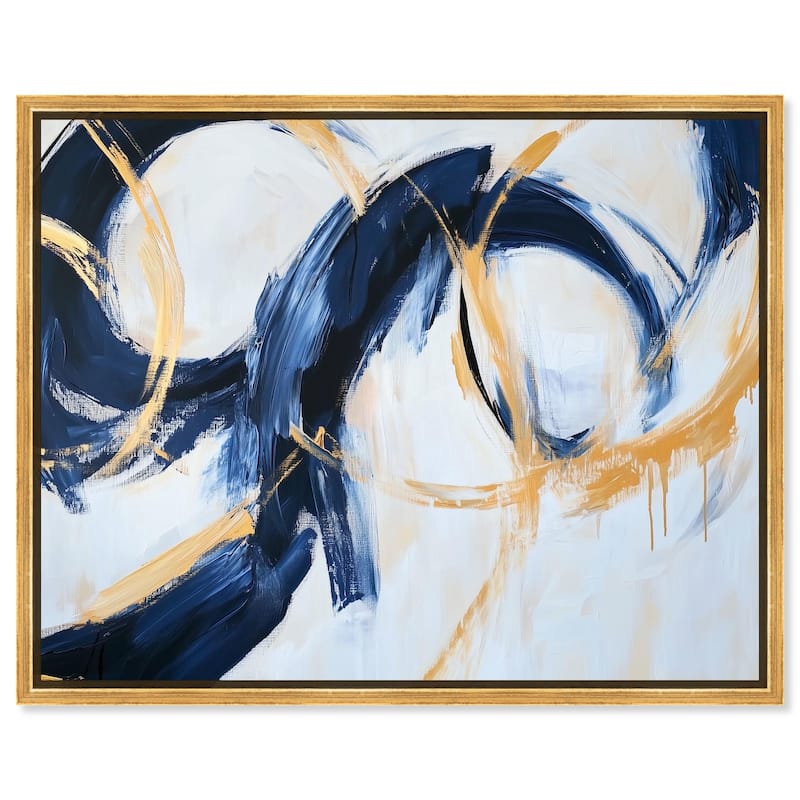 Bold Whirl II Canvas by Art Remedy - Gold - 24" x 20"