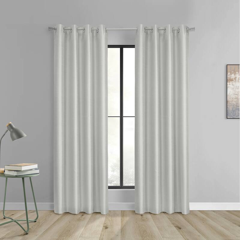 Glacier Blackout Grommet Curtain Panel - Silver - 52" x 95"