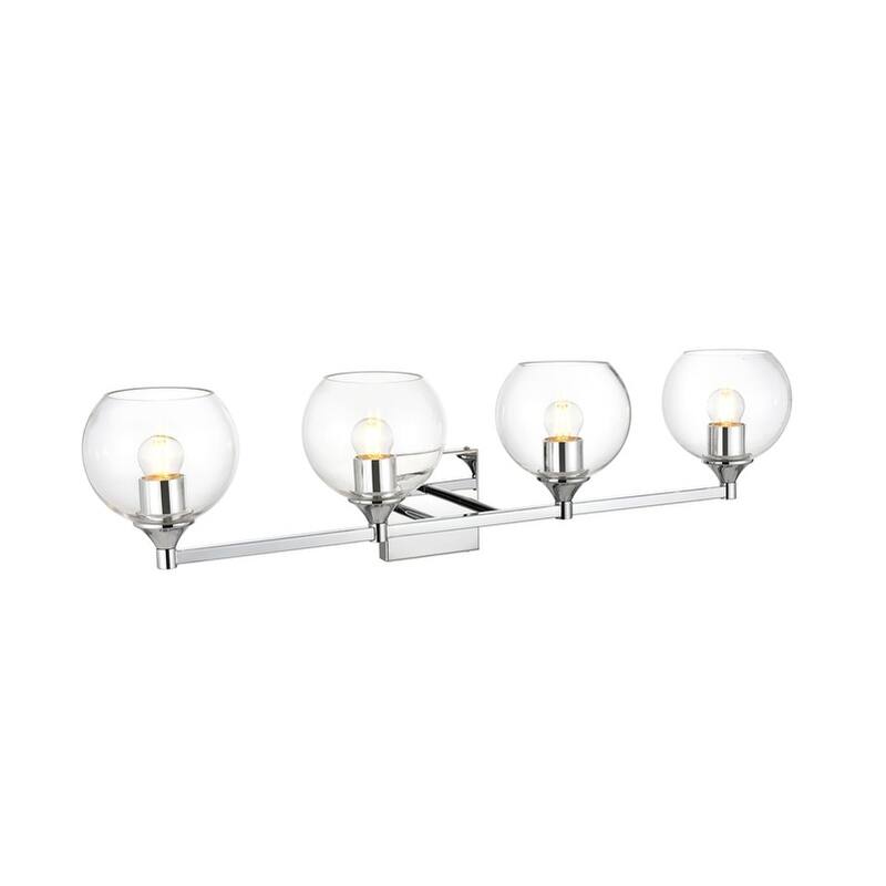 Felz 1 Light Black and Clear Bath Sconce