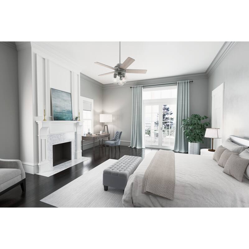 Hunter 44" Hardwick Ceiling Fan with LED Light Kit and Handheld Remote - Modern Farmhouse, Transitional