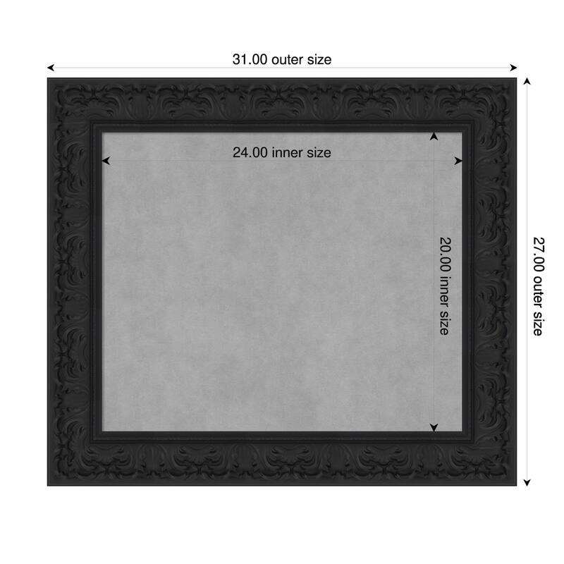 Amanti Art Luxe Black Framed - 31 x 27 in - Luxe Black