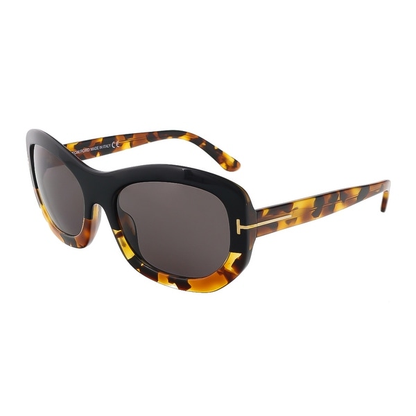 Tom Ford FT0382/S 05A Amy Black/Tortoise Rectangle Sunglasses - 57-19-140