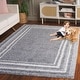 preview thumbnail 47 of 96, SAFAVIEH Border & Stripe Shag Eirny Modern 1.4-inch Thick Rug