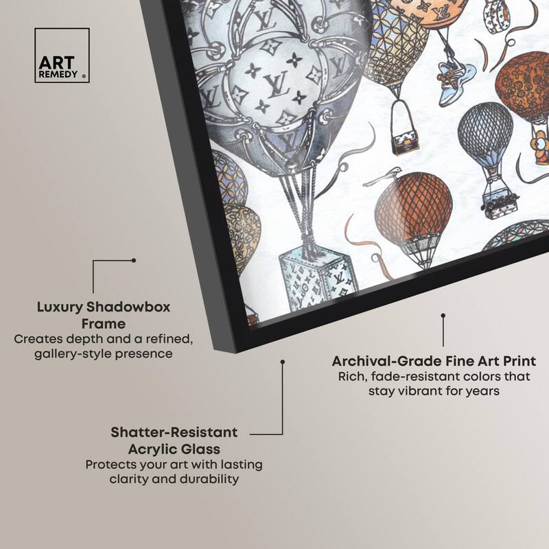 Doll Memories - Fashion Balloons Shadowbox by Art Remedy
