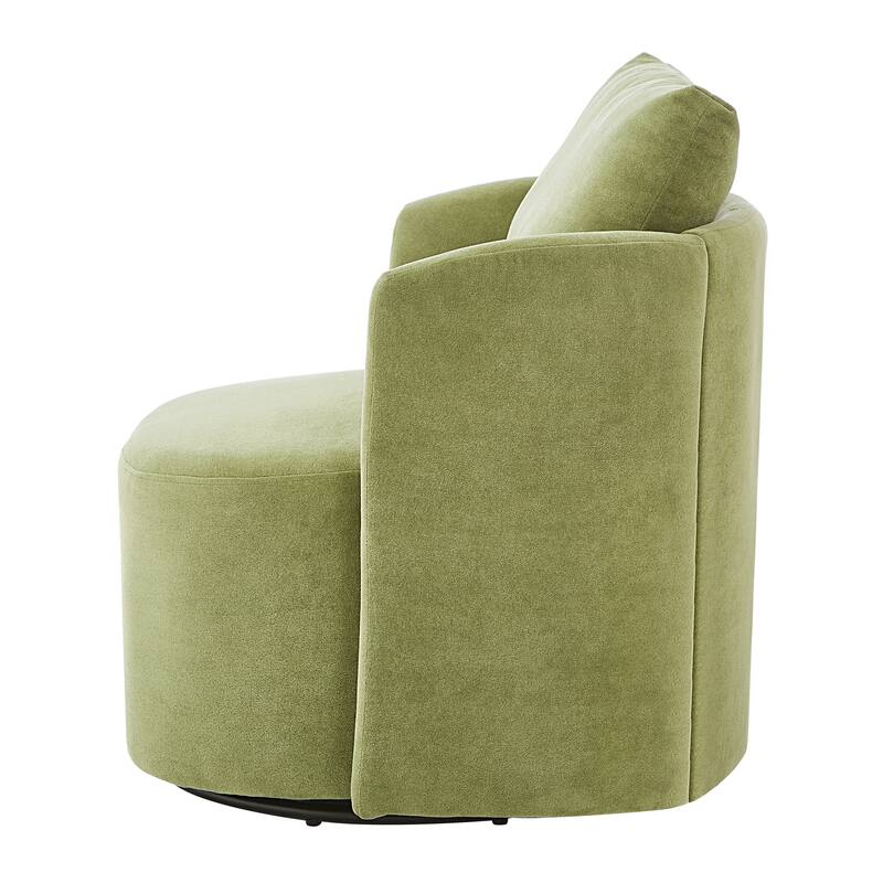Armchair Barrel Chair with Cushioned Backrest and Soft Armrests, Swivel Chair Accent Chair Lounge Chair