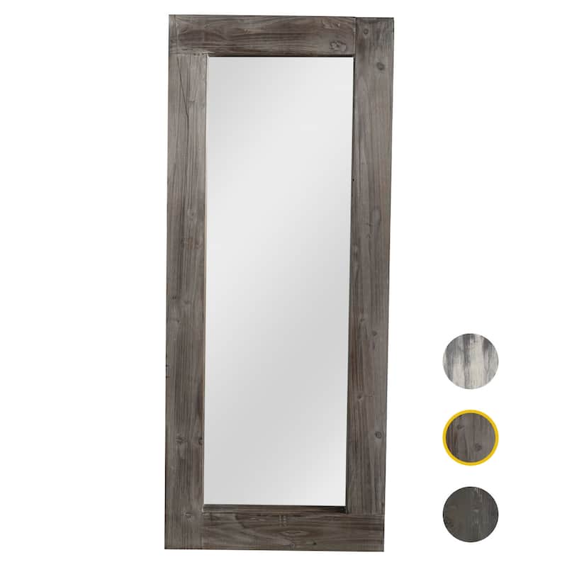 Vintage Wood Framed Dressing Mirror Floor Mirror Farmhouse