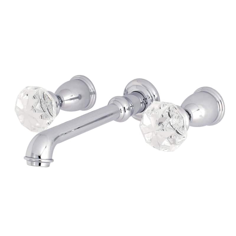 Kingston Brass Krystal Onyx Wall Mounted Roman Tub Filler with Knob - Polished Chrome