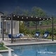preview thumbnail 38 of 47, PURPLE LEAF Gazebo Outdoor Retractable Modern Large Size Pergola w Lights 12ft x 16ft - Grey