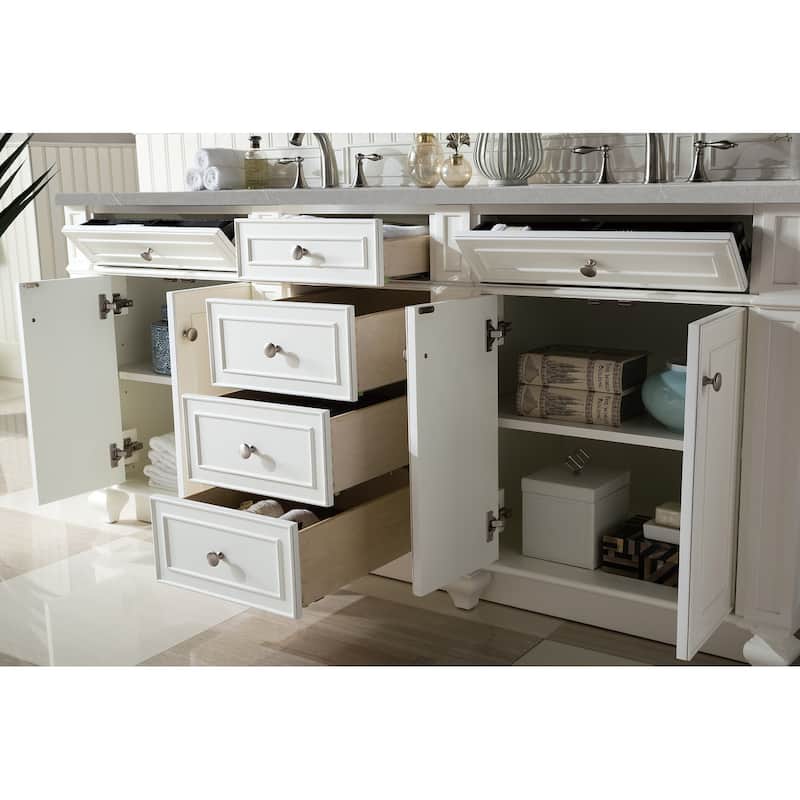 James Martin Vanities Bristol 72" Double Vanity, Bright White