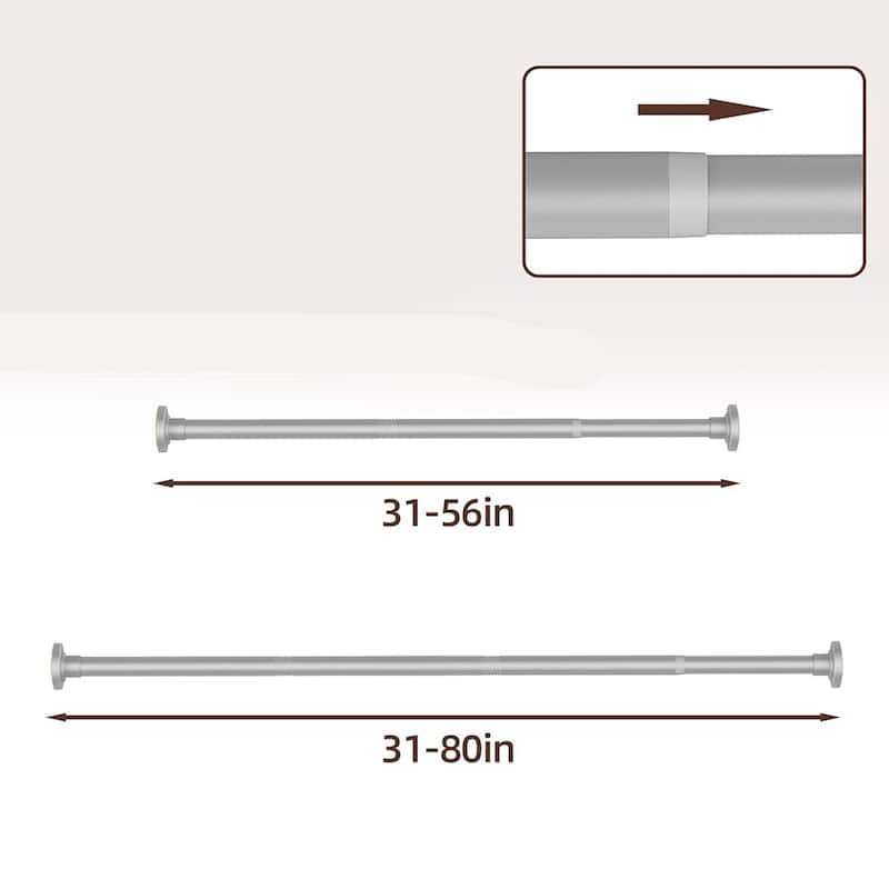 3156'' Brushed Nickel Adjustable Spring Shower Curtain Rods Silver Bed Bath & Beyond 39897782