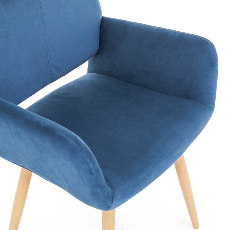 Upholstered Side Dining Chair with Metal Leg