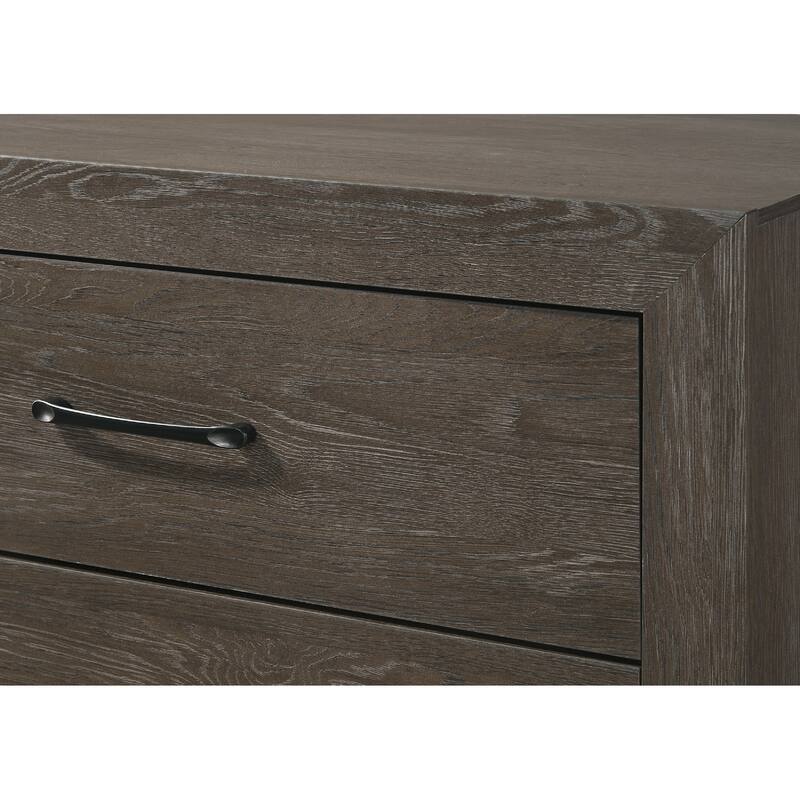 1pc Contemporary Two-Drawers Nightstand Bed Side Cabinet Wooden Furniture Dark Brown Color