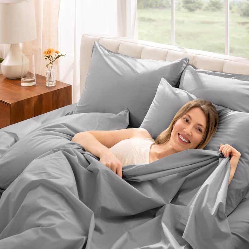 Bare Home Organic Cotton Sheet Set - Crisp Percale Weave