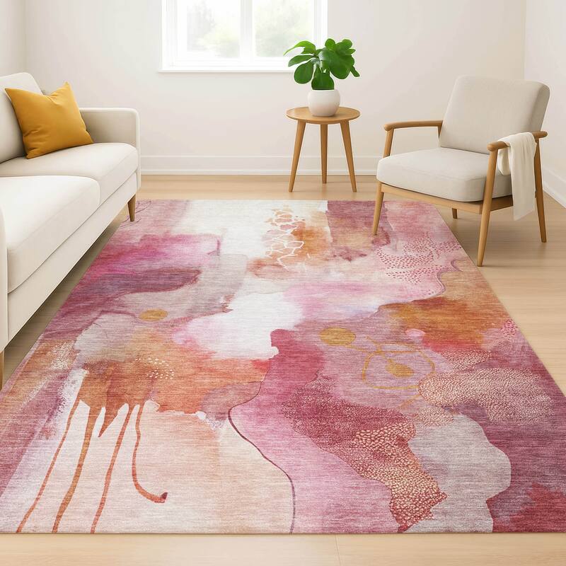 Premium Washable Super Soft Abstract Contemporary Mayfield Rug
