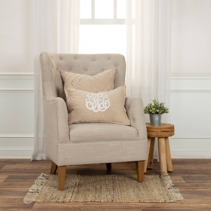 Rizzy Home Geometric Textured Throw Pillow