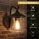 preview thumbnail 10 of 11, Modern Farmhouse Black 1-Light Outdoor Wall Sconces Porch Patio Glass Wall Lamps