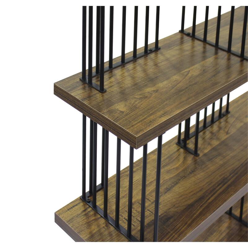 DAVEE Modern & Contemporary Antique Wood 6-tier Bookcase - 86.81*47.24*11.81 inches