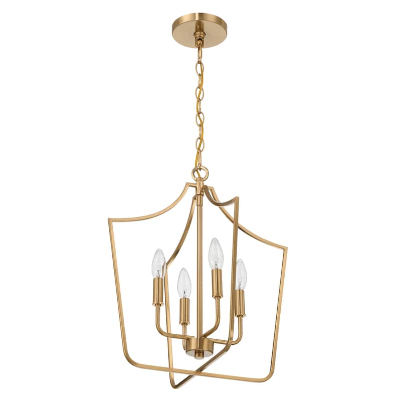 Constance Tapered Metal Chandelier Style Ceiling Light - 17.0"L x 17.0"W x 19.0"H - 17.0"L x 17.0"W x 19.0"H - Gold