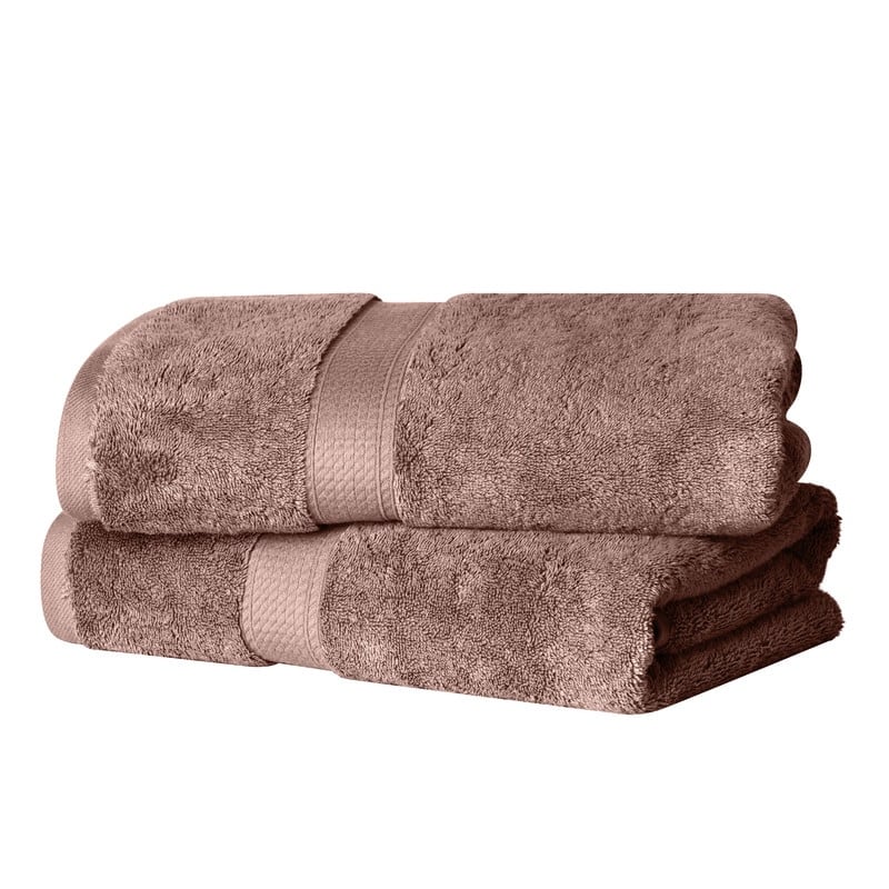 Superior Egyptian Cotton Pile Heavyweight Bath Towel Set of 2