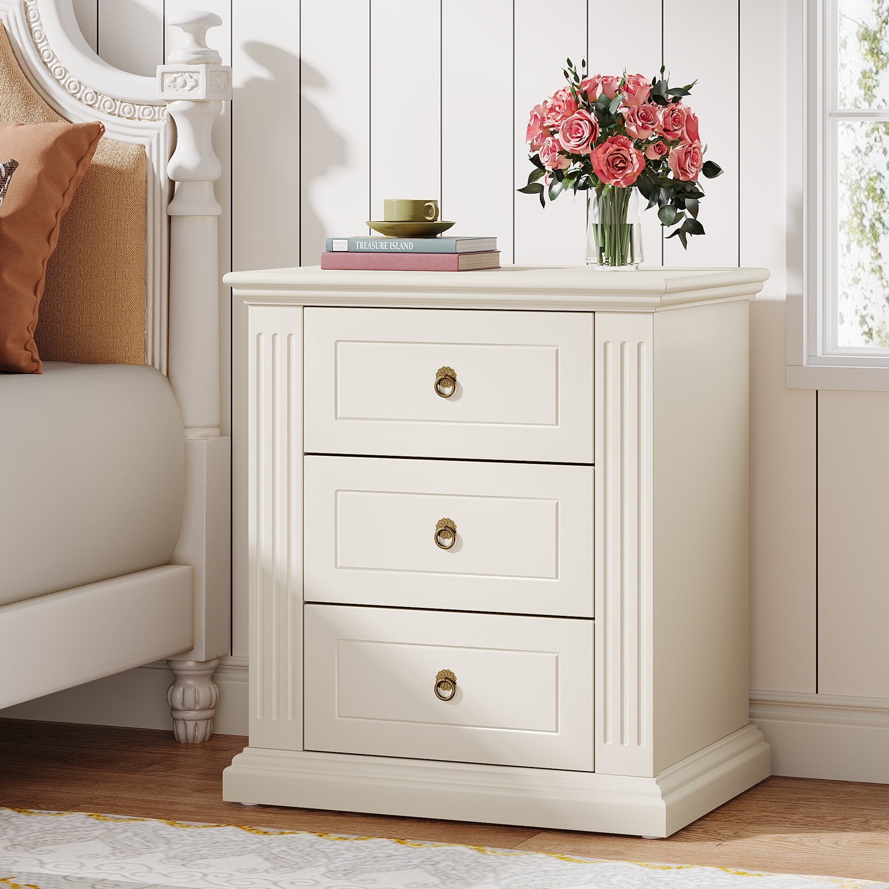 White 3 drawer Nightstands Bed Bath Beyond