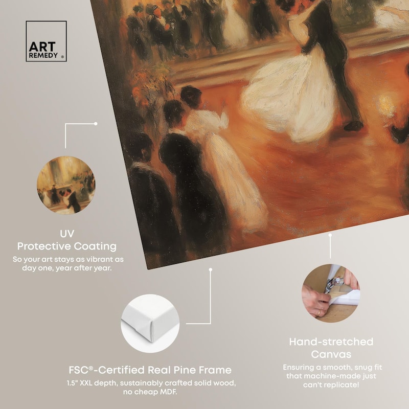 Ballroom Dance Canvas by Art Remedy, Gallery Wrapped
