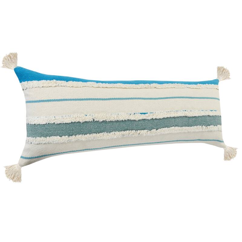 Sevita Turquoise Quarry Striped Throw Pillow, Single or Set of 2