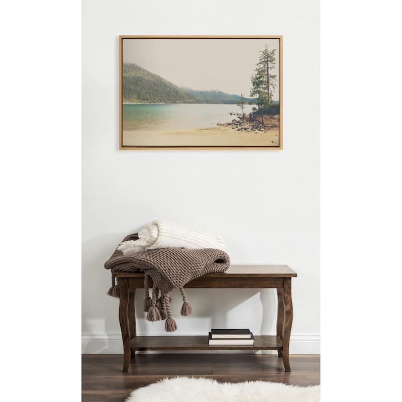 Kate and Laurel Sylvie Lake Tahoe Harbor Framed Canvas by Laura Evans