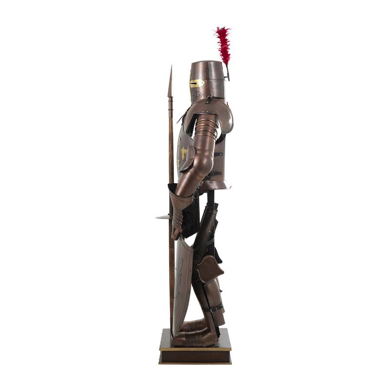 Stainless Steel Metal People Replica Medieval Full Body Suit Armour - Copper or Silver - Roche River Decor