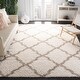 preview thumbnail 16 of 18, SAFAVIEH Dallas Shag Giusy Trellis 1.5-inch Thick Rug - Navy/Ivory - 5' 1" x 7' 6"