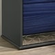 preview thumbnail 9 of 10, Furniture of America Luzen Glam 5-Piece Two-Tone Blue Wood Platform Bedroom Set