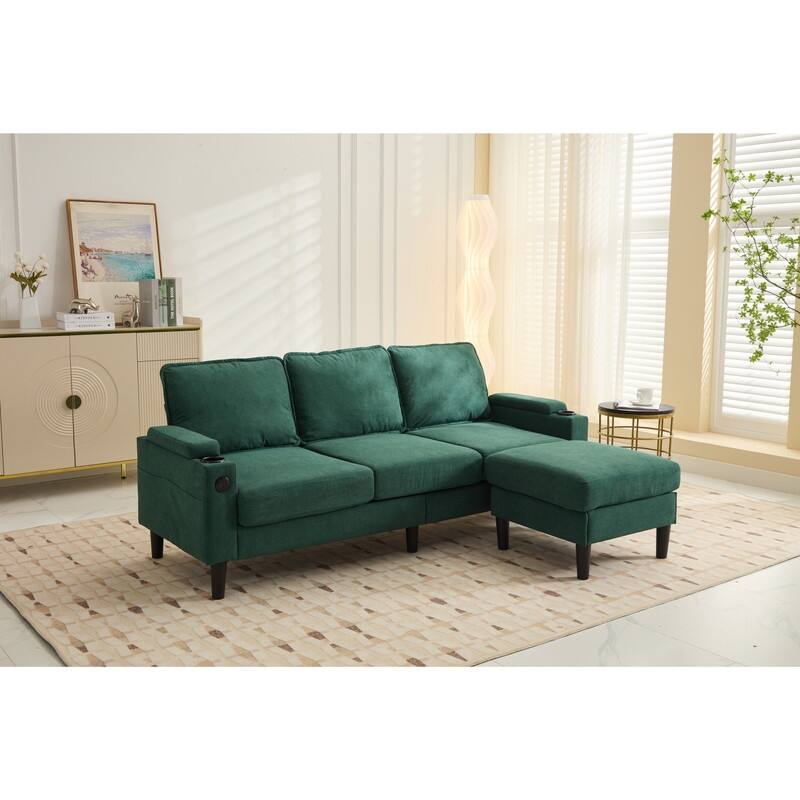 78" 3 Seater Sofa with Storage Bench