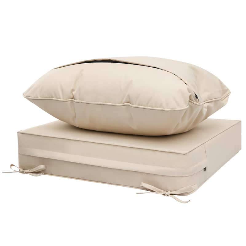 24"x24"x5"Waterproof Outdoor Deep Seat Cushion Set for Patio Furniture