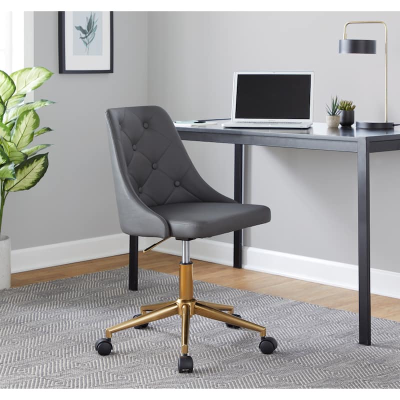 Silver Orchid Ockelbo Adjustable Office Chair with 5-Star Caster Base