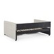 preview thumbnail 8 of 13, Beige Versatile Full Size Daybed with Storage Drawers and Button Armrest, Upholstered Daybed for Living Room Office