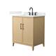 Option White Oak, Black Trim, Giotto Quartz Top