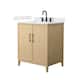 Option White Oak, Black Trim, Giotto Quartz Top
