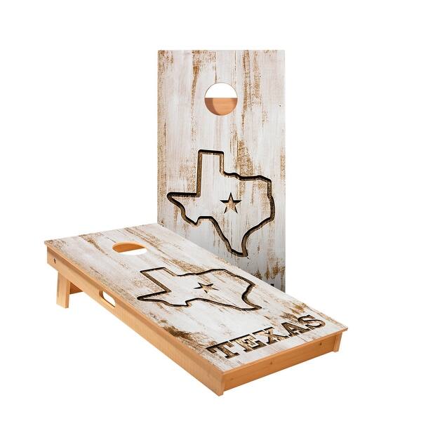 slide 2 of 5, Hometown Of Texas Cornhole Boards NO Bags - Add Board Lights