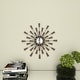 preview thumbnail 35 of 68, Gold / Copper / or Silver Iron Metal Starburst Sun Glam Wall Clock