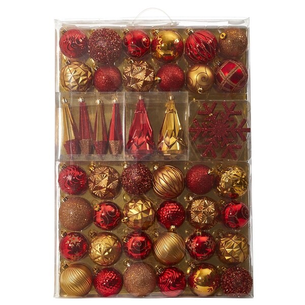 Holiday Shatterproof, 52 Count Christmas Ornament Box, 80mm to 150mm. Opens flyout.