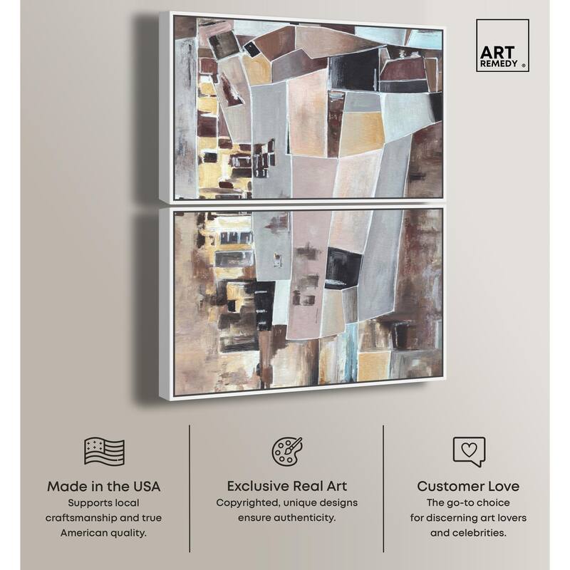 Wall Fragments Canvas Set of 2 by Art Remedy