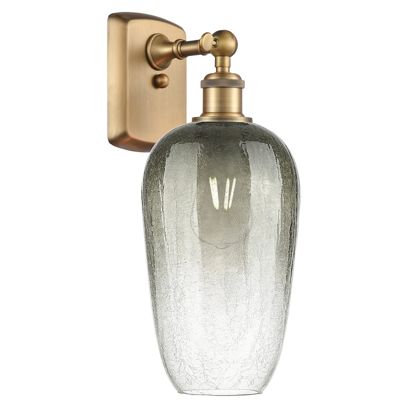 Innovations Lighting 516-1W-16-7 Brookhaven Flute Sconce Brookhaven - Brushed Brass / Slate